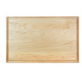 11" x 17" solid maple cutting board with arched sides and juice groove (Reversible)